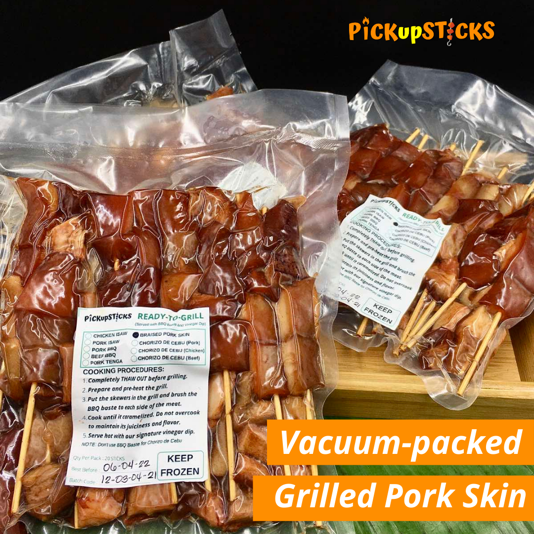 Vacuum-packed Grilled Pork Skin (20 sticks per pack)