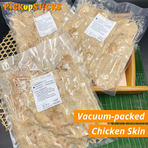 Vacuum-packed Chicken Skin (20 sticks per pack)